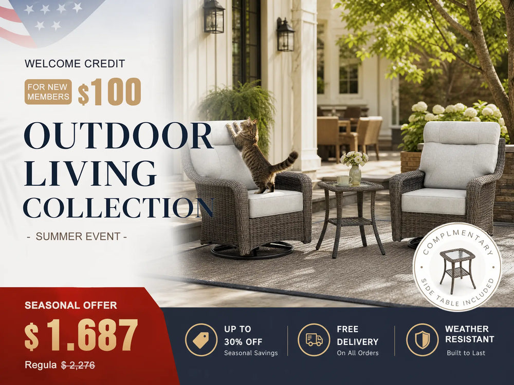 The Monolith 3-Piece Swivel Rocker & Side Table Set