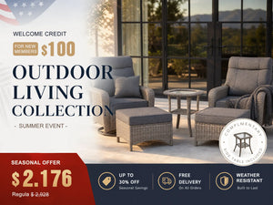 The Monolith 5-Piece Swivel Rocker & Ottoman Lounge Set