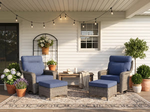 The Monolith 4-Piece Swivel Rocker & Ottoman Lounge Set