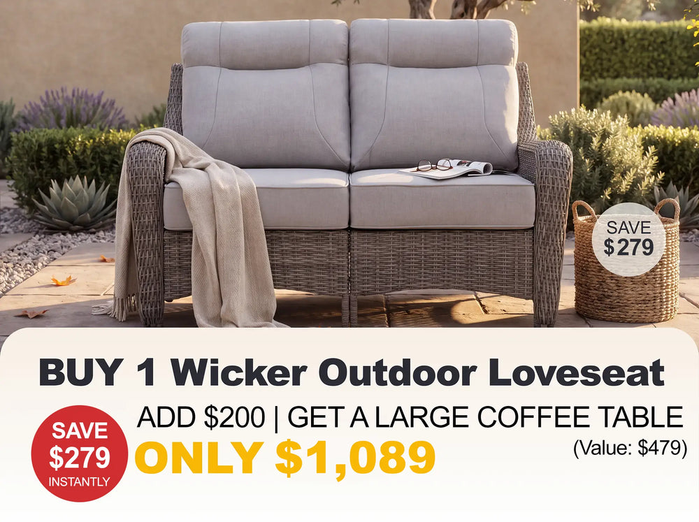 The Monolith Wicker Outdoor Loveseat
