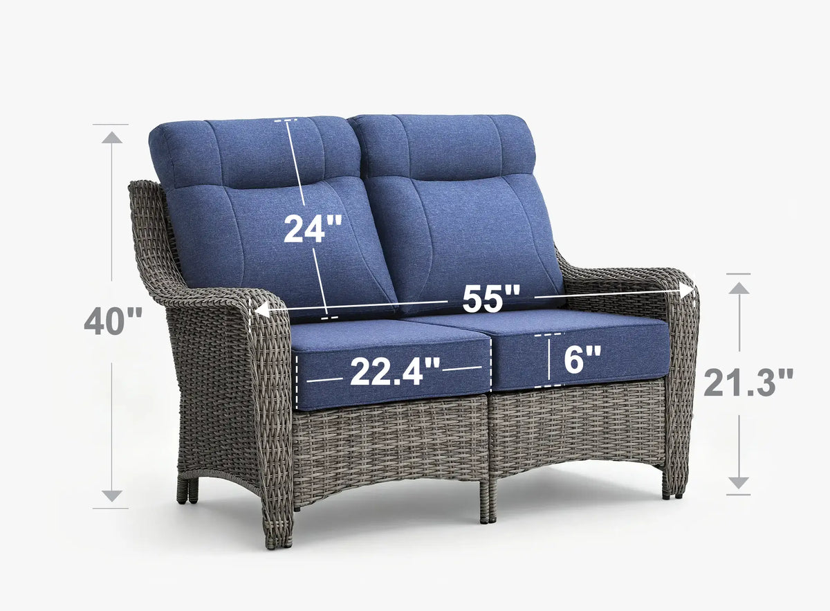 The Monolith Wicker Outdoor Loveseat
