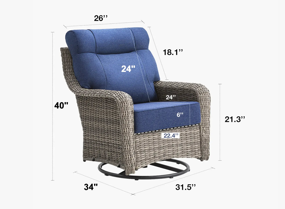 The Monolith Outdoor Wicker Swivel Rocker Chair
