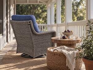 The Monolith 9-Piece Wicker Outdoor Sofa & Swivel Rocker Set